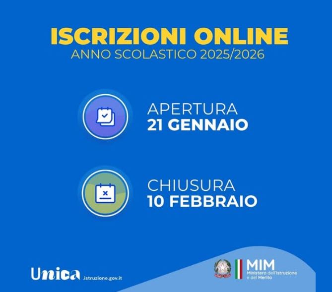 Iscrizioni alle scuole dell’infanzia e alle scuole del primo e del secondo ciclo di istruzione per l’anno scolastico 2025/2026: posticipo date